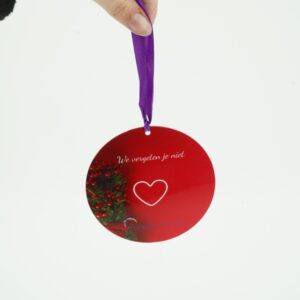 Gepersonaliseerde kerstbal 10x10cm