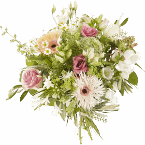 Boeket rose wit