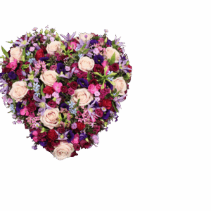 Bloemen hart lila