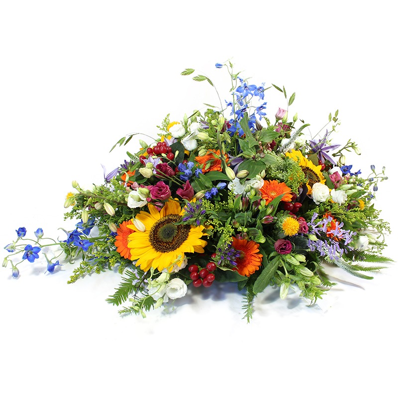 Veld bloemstuk zomers