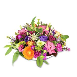 Bloemstuk biedermeier kleurrijk