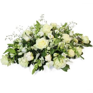 Bloemstuk ovaal wit