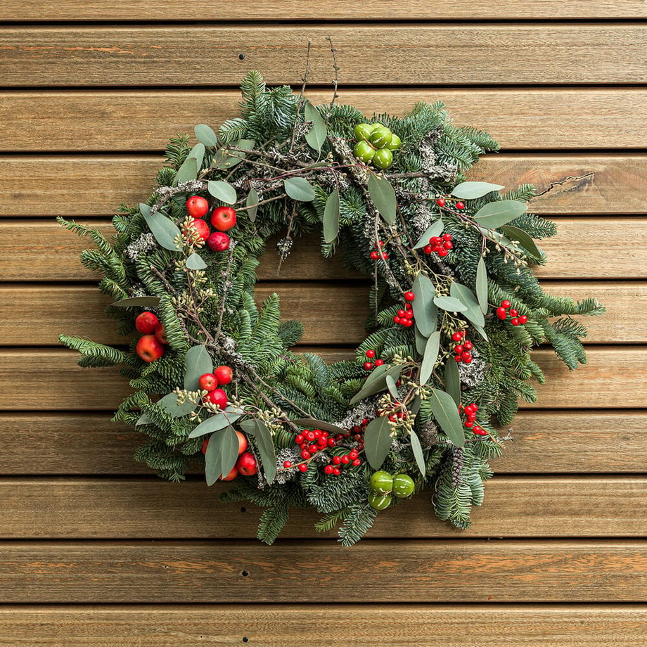 Kerstkrans rood