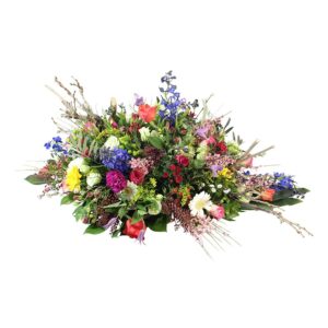 Bloemstuk ovaal kleurrijk
