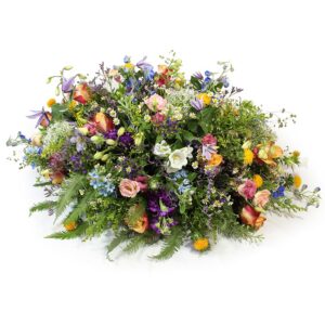 Veld bloemstuk kleurrijk