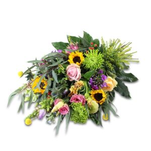 Rouwboeket kleurrijk