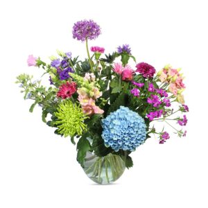 Veldboeket luxe rose blauw